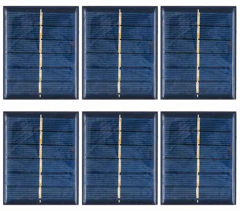 6 mini pannelli solari da 0,6 W, 3 V, policristallini, per progetti fai-da-te