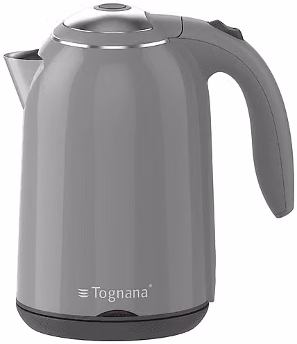 Bollitore elettrico Tognana Iridea in acciaio inox e plastica, 1,7 l, 2150 W, Grigio