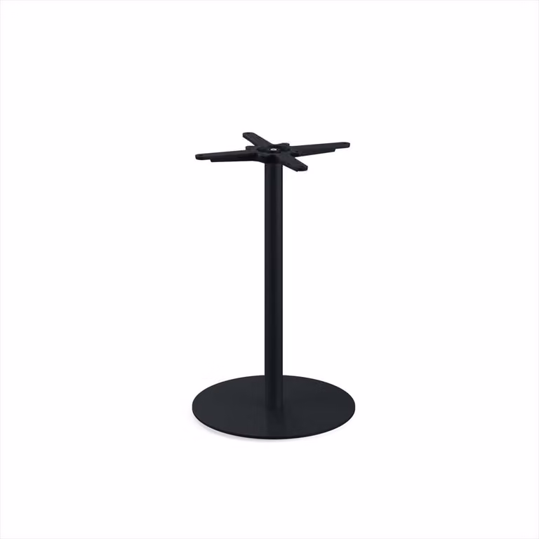Urban - Tavolo da terrazzo, struttura nera + piano in HPL nero, Ø70 cm, 1 pezzo