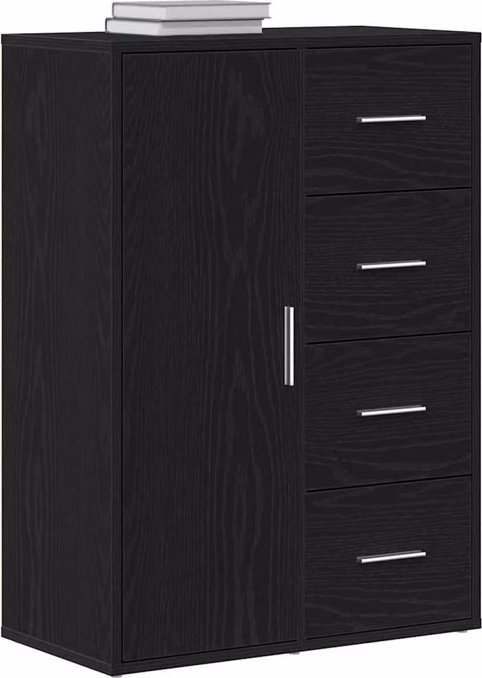 Credenza Rovere Nero 60 x 31 x 84 cm Legno multistrato