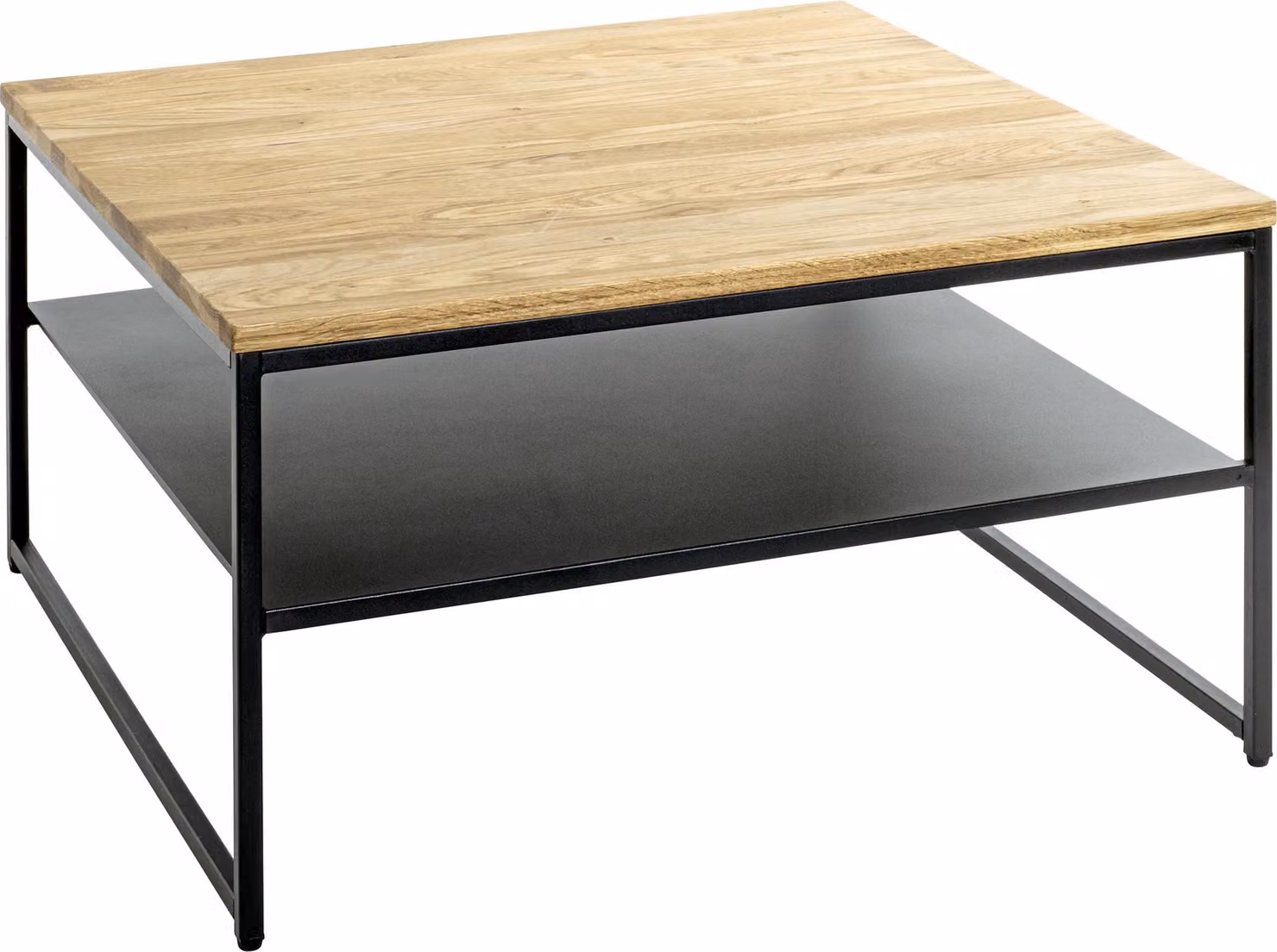 Tavolino HAKU, legno di quercia, nero - Realizzato in legno massello e metallo, dimensioni: 70x40x70 cm