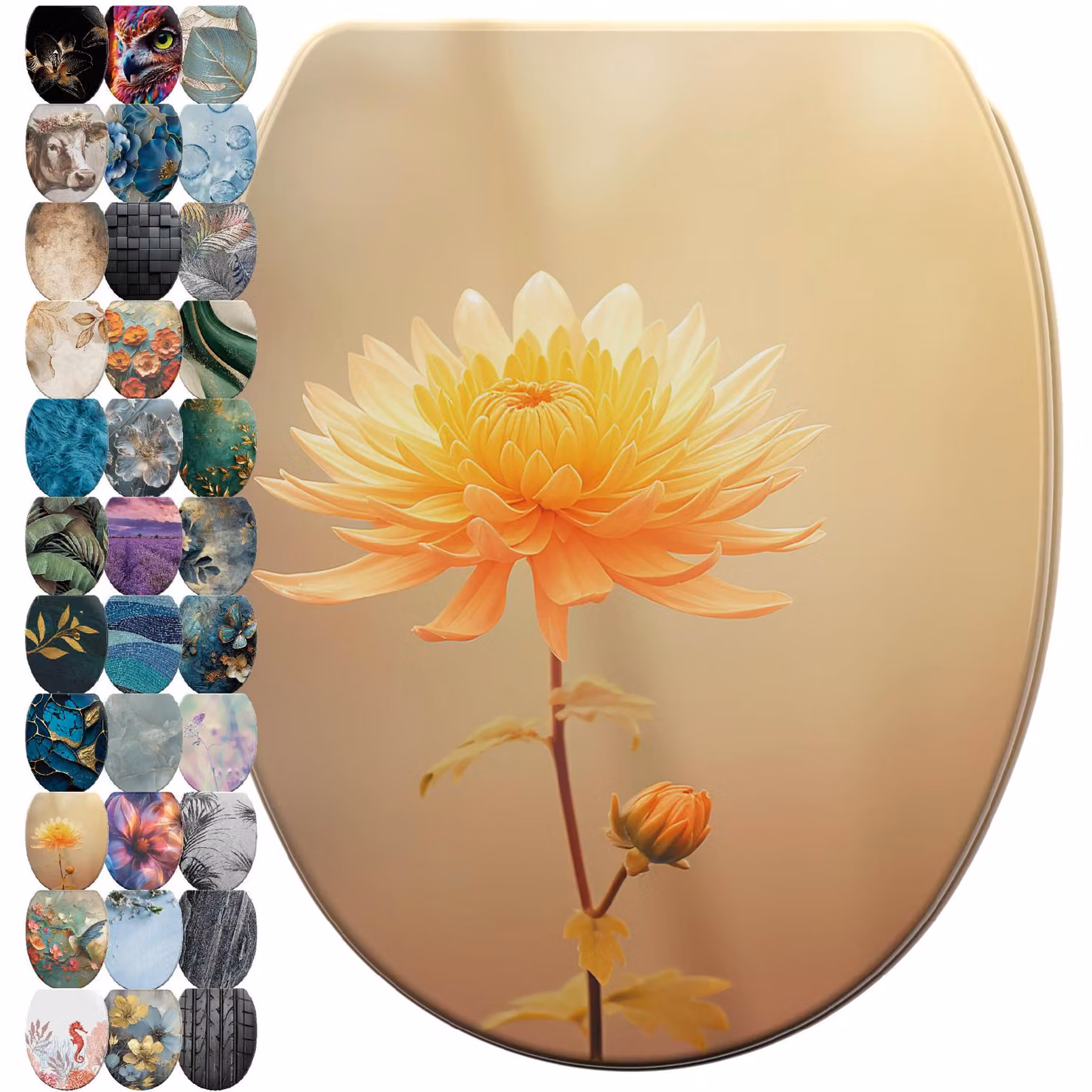 SANILO® Sedile della toilette con chiusura morbida e chiusura rapida Mum, coperchio della toilette direttamente dal produttore, sedile della toilette, sedile della toilette, copriwater, sedile della toilette