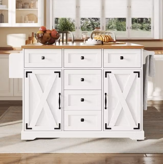 Carrello portavivande pieghevole 147x70x93 cm; design salvaspazio in MDF e metallo bianco
