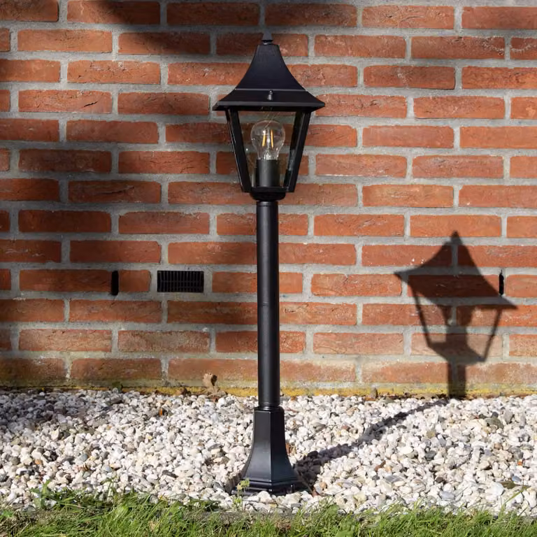 K.S. Verlichting Lampioncino da giardino Livorno, dimmerabile, Nero, Alluminio, Campagna / Rustiche, Lampada da esterni