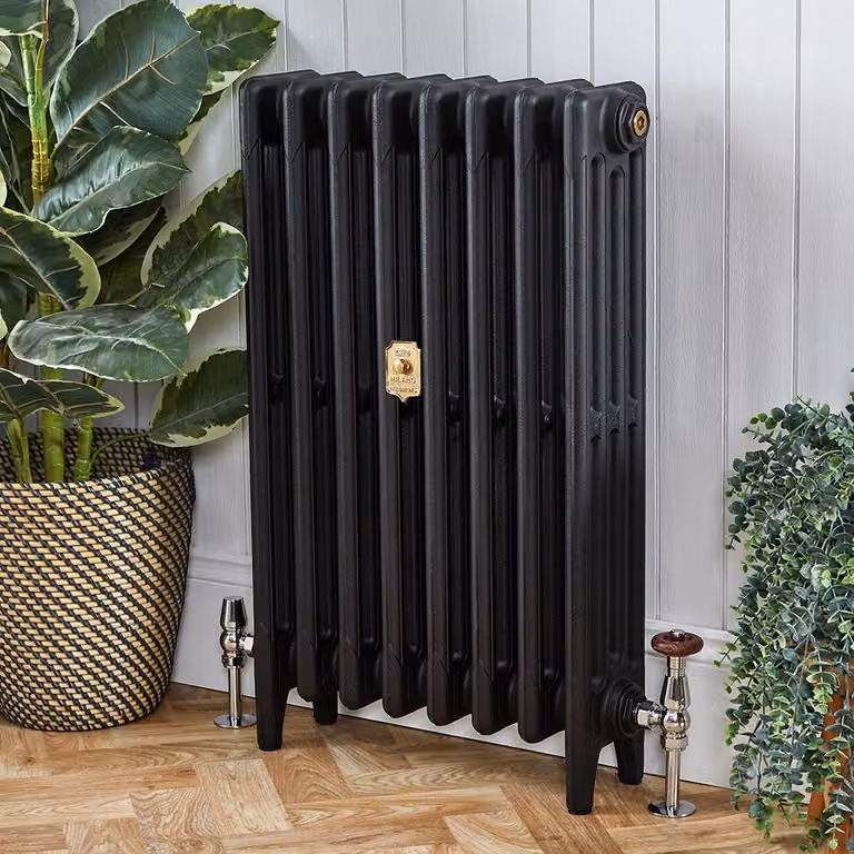 Radiatore in Ghisa a 4 Colonne - Nero Ardesia - 960mm x 263mm