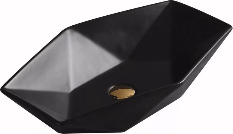 Mexen Elena lavandino da appoggio 63 x 41 cm, nero opaco - 21476385