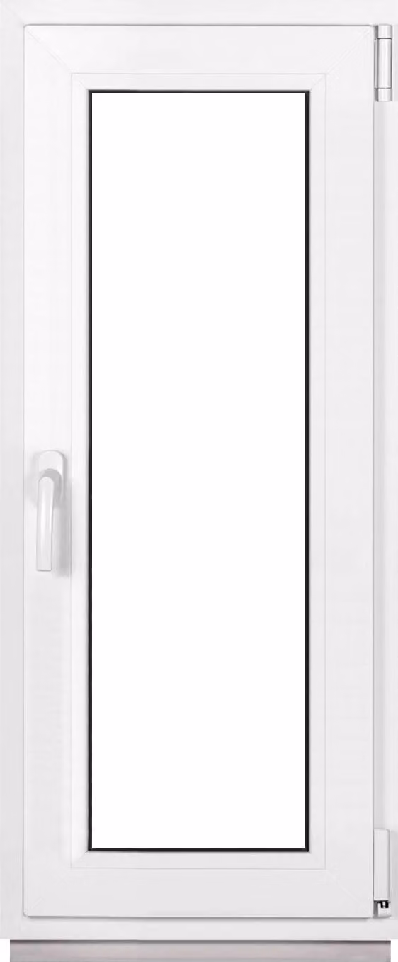 Finestre per cantina Framex Finestre in PVC bianche Larghezza x altezza 45 x 120 cm (450 x 1200 mm) doppia (32 mm) rotazione/inclinazione DIN destra - Premium - Tutte le misure