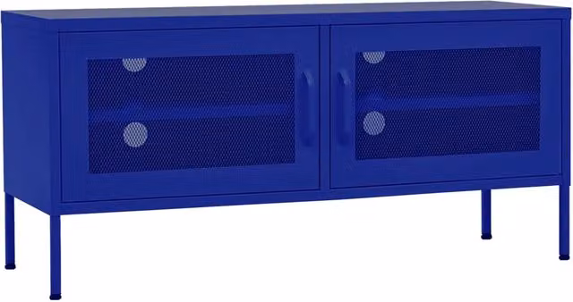 Mobile porta TV moderno in acciaio blu marino L/P/H: 105 x 35 x 50 cm