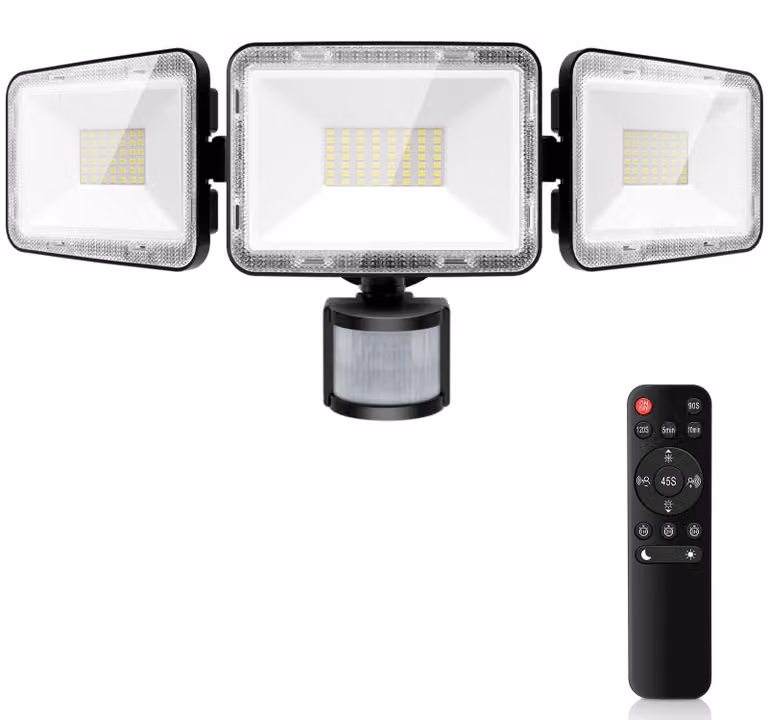 Lampada di sicurezza LED da 70W con sensore di movimento, luce esterna, 6800 lumen, 6500K (luce diurna)