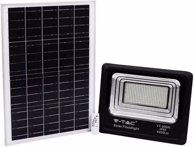 Farelight a LED V-TAC da 50 W, Luce Bianca Fredda 6000K, Colore Nero, IP65