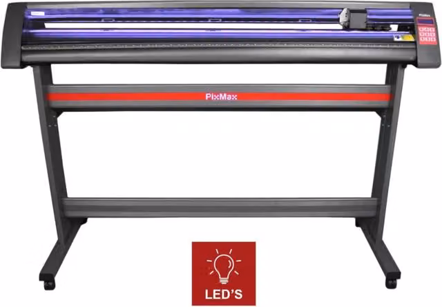 PixMax Taglierina per vinile LED da 135 cm in alluminio nero per la creazione di adesivi e personalizzazione magliette
