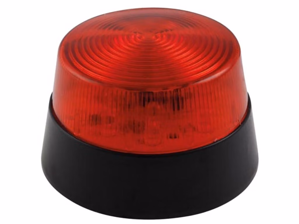 Lampeggiante A Led - Rosso - 12 Vdc - Ø 77 Mm