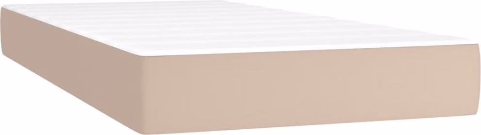Materasso a Molle Insacchettate Rigidità Media Cappuccino 100x200x20 cm in Pelle finta