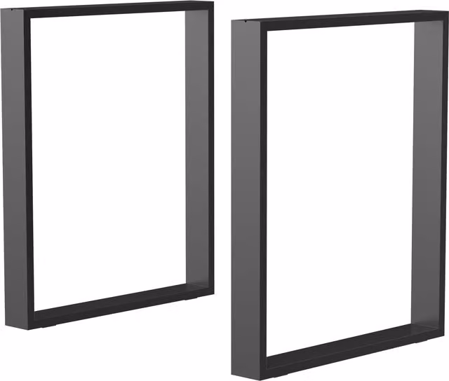 Set di 2 gambe per tavolo HOMCOM in stile industriale, struttura a X in acciaio nero opaco, L/P/H: 60 x 8 x 72 cm