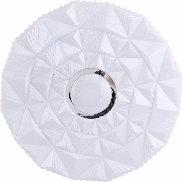 Plafond decorativo a soffitto per soggiorno camera da letto forme triangolari bianco rotondo Ø27cm colore neutro LED 12W KELMI Italux