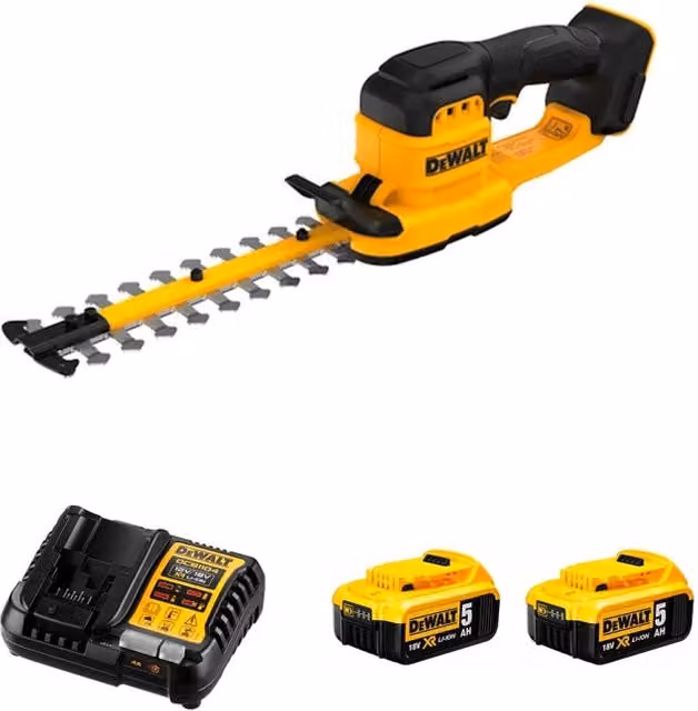 Tagliasiepi DeWALT DCMHT520P2-SK (2 x 5,0 Ah + DCB1104)