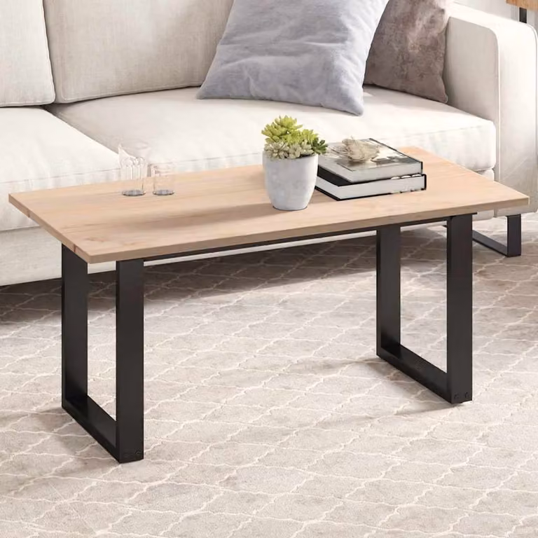 Piano per tavolo rettangolare vidaXL in legno massello di pino marrone, L 100 cm x P 50 cm x H 1,7 cm