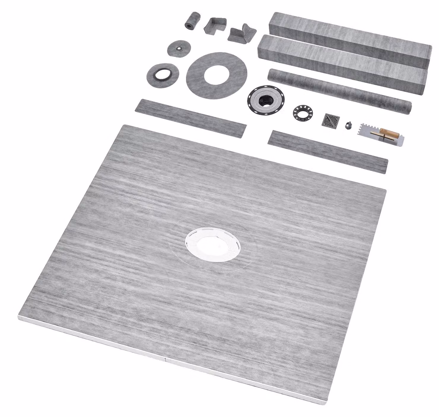Kit per bordi doccia, membrana impermeabile, installazione semplice, ABS 72x72 cm, ABS 72x72 cm