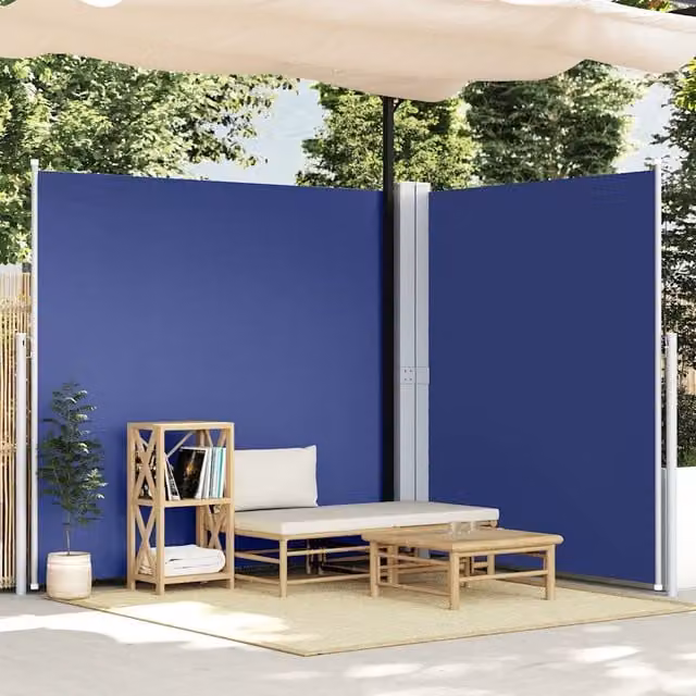 Tenda da Sole Laterale Retrattile Blu 220x600 cm 318016