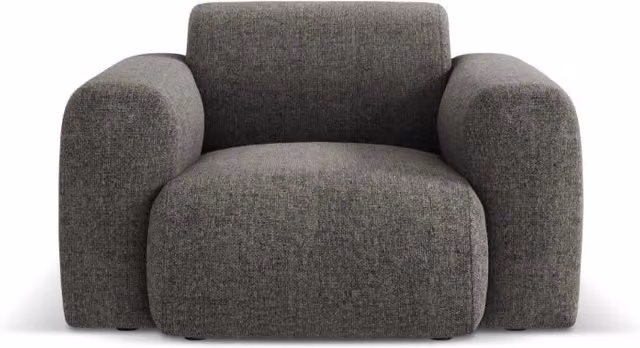 Poltrona a 2 posti Nolio Cosmopolitan Design in ciniglia grigia L: 105 cm, P: 95 cm, H: 72 cm