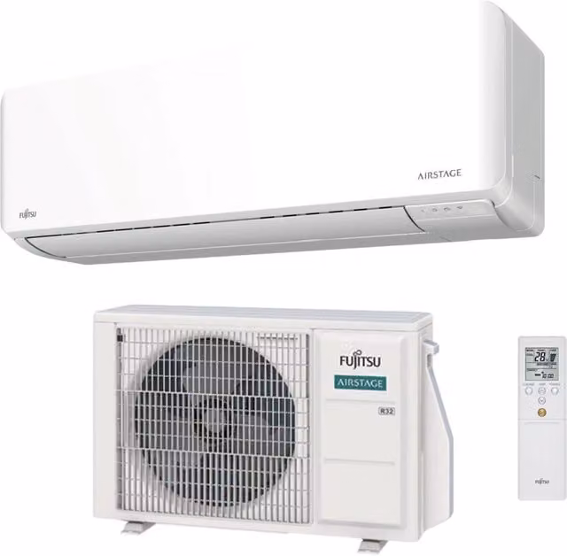 Condizionatore Fujitsu KM Airstage ASEH12KMCG da 12000 Btu, Split Mobile, Classe Energetica A++, Colore Bianco, con Wi-Fi Integrato e Controllo via App
