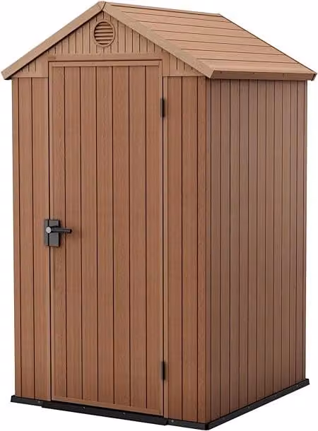 Casetta da giardino Keter Darwin 4x4 Marrone L: 125,8 cm, P: 117 cm, H: 205 cm