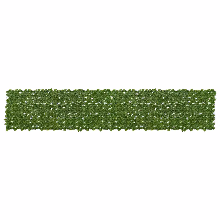 vidaXL Siepe artificiale per balcone con foglie Verde e Giallo L: 400 cm, H: 75 cm