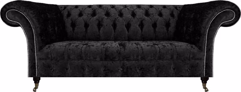 Luxus Dreisitzer Sofa Couch Wohnzimmer Chesterfield Stoff Polstermöbel