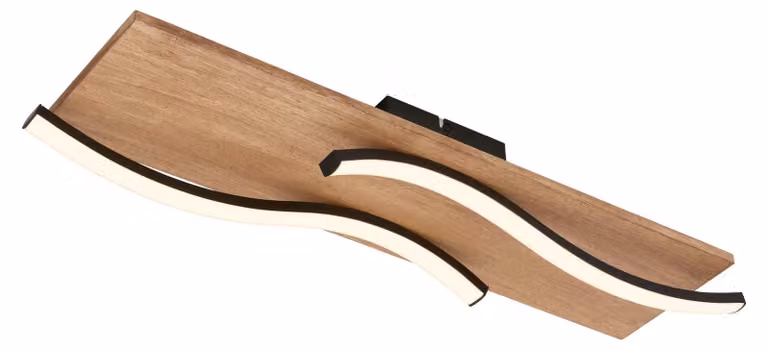 Lampada da soffitto Lampada da soffitto ondulata Camera da letto Soggiorno Bianco caldo Legno