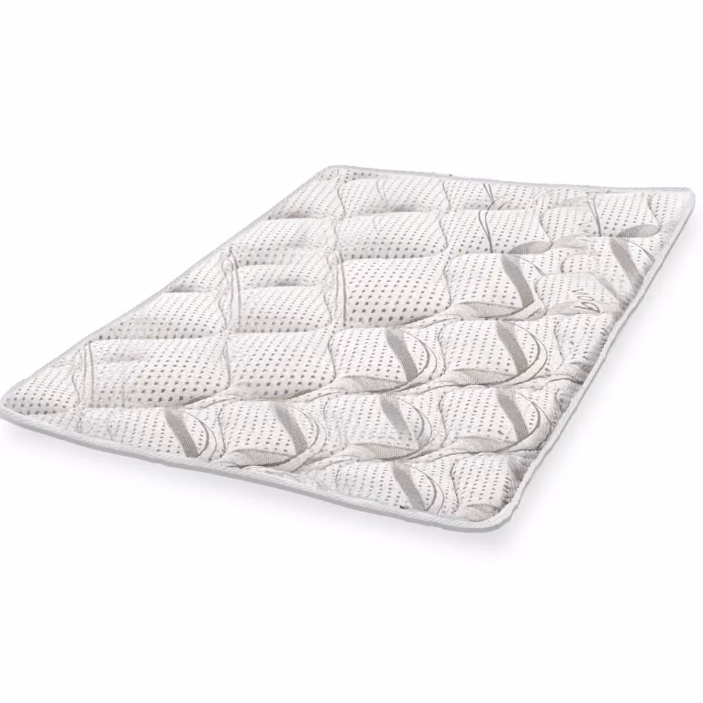 Topper King Size The White Stone Bianco, Correttore Materasso Ergonomico con Imbottitura in Ovatta Soft, Traspirante, Anallergico e Antiacaro, H: 5 cm, L: 200 cm, P: 200 cm – 2
