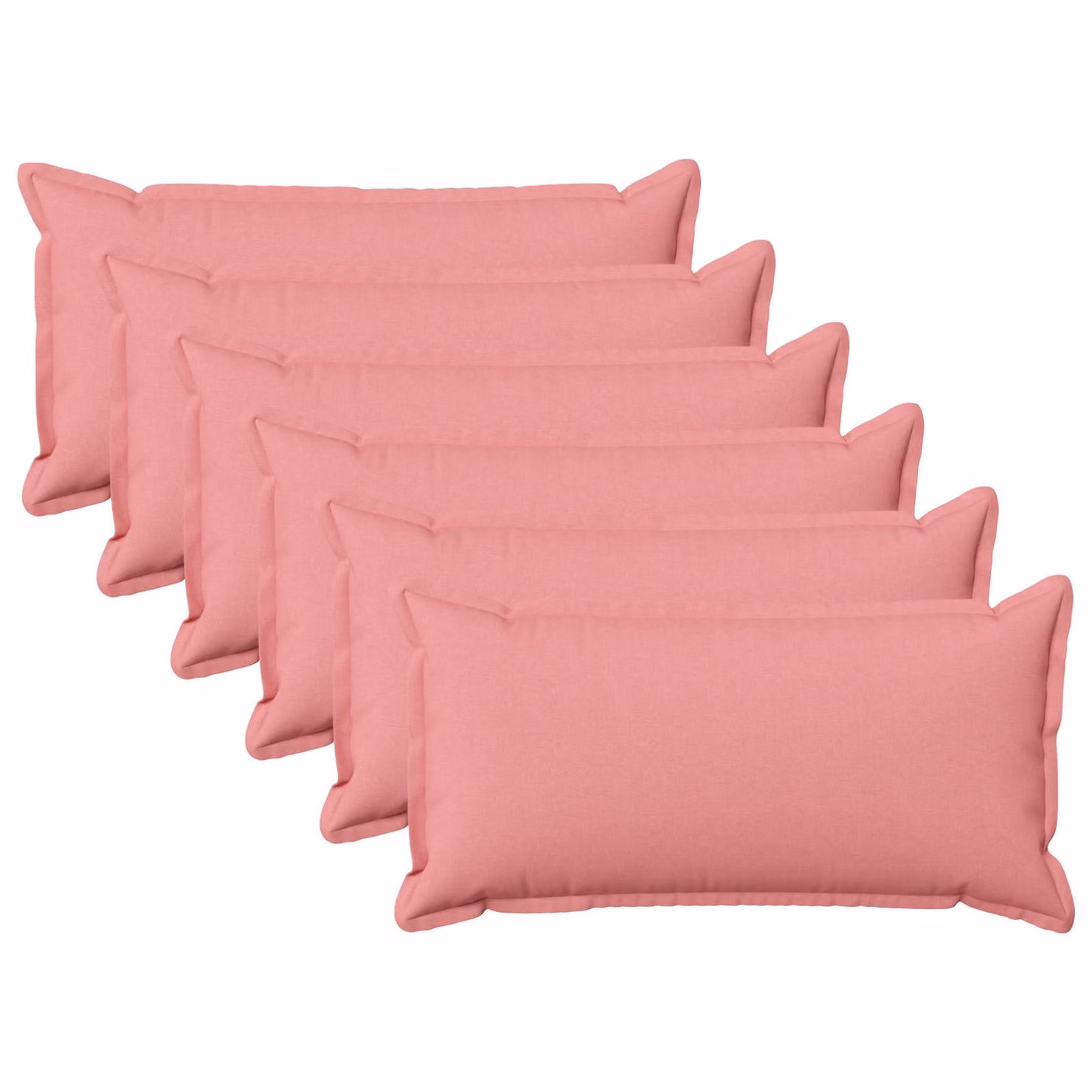 Set di 6 federe vidaXL HOUTEN rosa in poliestere, L 70 x P 40 cm