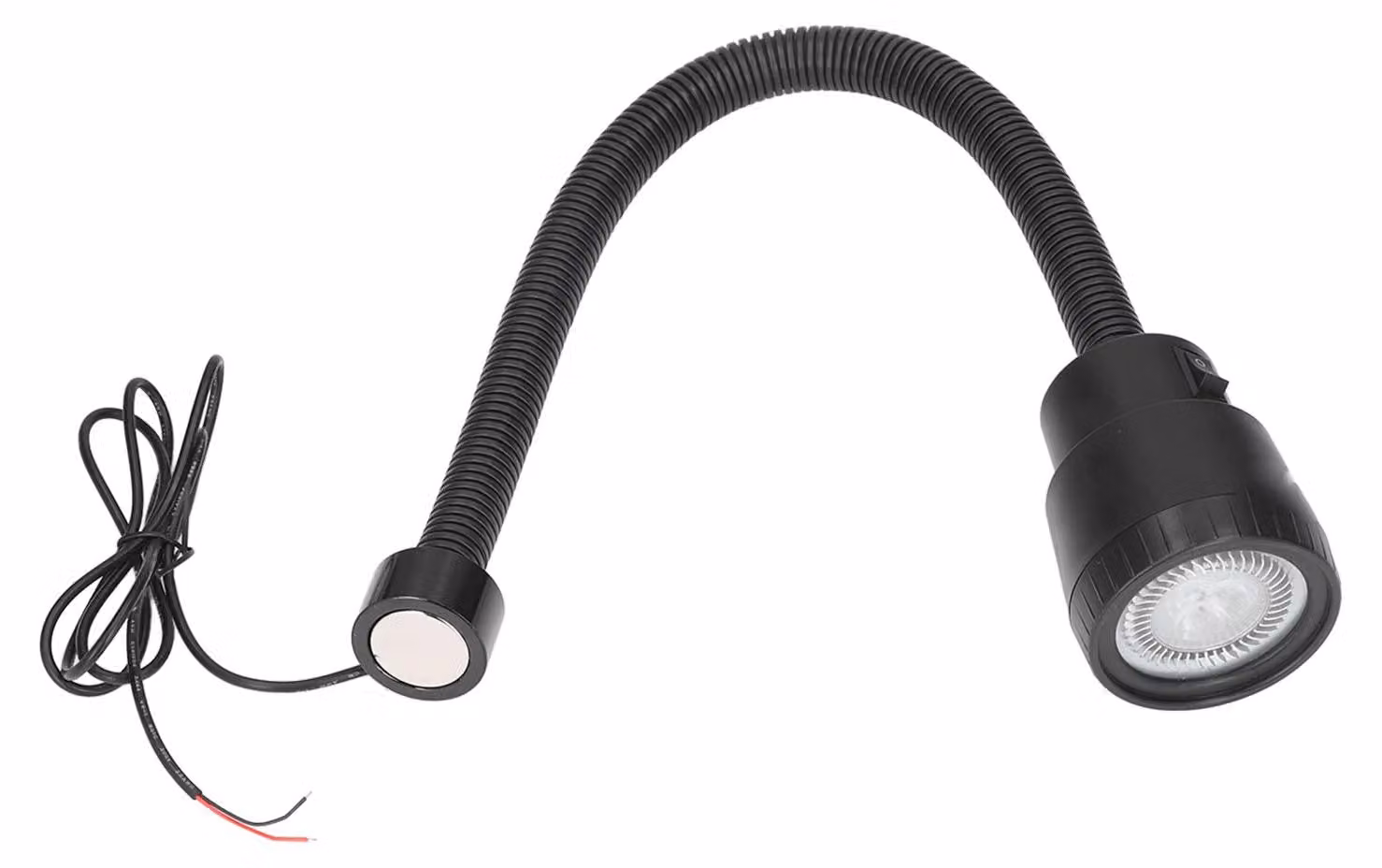 Lampada da lavoro a LED con base magnetica, flessibile grazie al collo a "cigno" e dotata di magnete