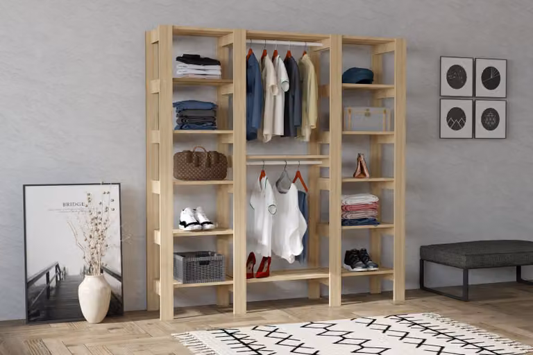 Skye Decor, City - Sapphire, armadio, zaffiro, 100% PANNELLI DI PARTICELLE RIVESTITI IN MELAMMINA, 161,4 x 33,6 x 180 cm