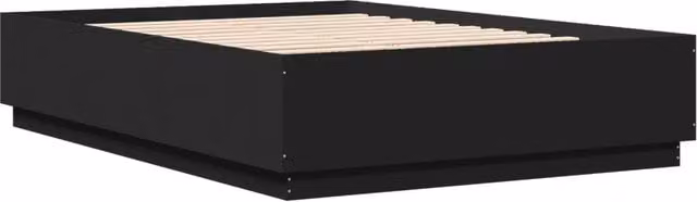 Giroletto con LED senza Materasso Nero 150x200 cm 3209605