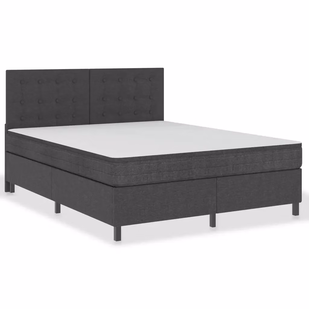 Letto a molle vidaXL in tessuto grigio con cassetti, L/P/H: 160,5 x 200 x 116 cm – 2