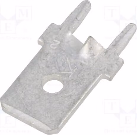 5x Connettore: piatto, maschio, 0,8 mm, tecnologia a foro passante (THT), 6,4 mm, ottone, stagnato, 1287-ST - connettore a saldare