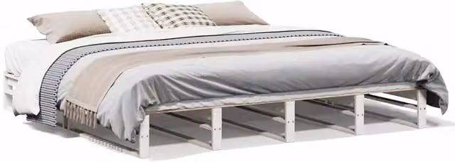 Letto senza Materasso Bianco 180x200 cm Legno Massello di Pino 3302319