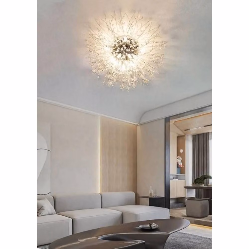 Lampadario a soffitto Trade Shop moderno in argento con cristalli effetto fuochi d'artificio e attacco G9 – 2