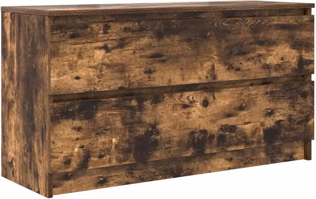 Mobile porta TV moderno con ampio spazio contenitivo 100 x 35 x 54 cm realizzato in legno composito di rovere affumicato 02_0051756