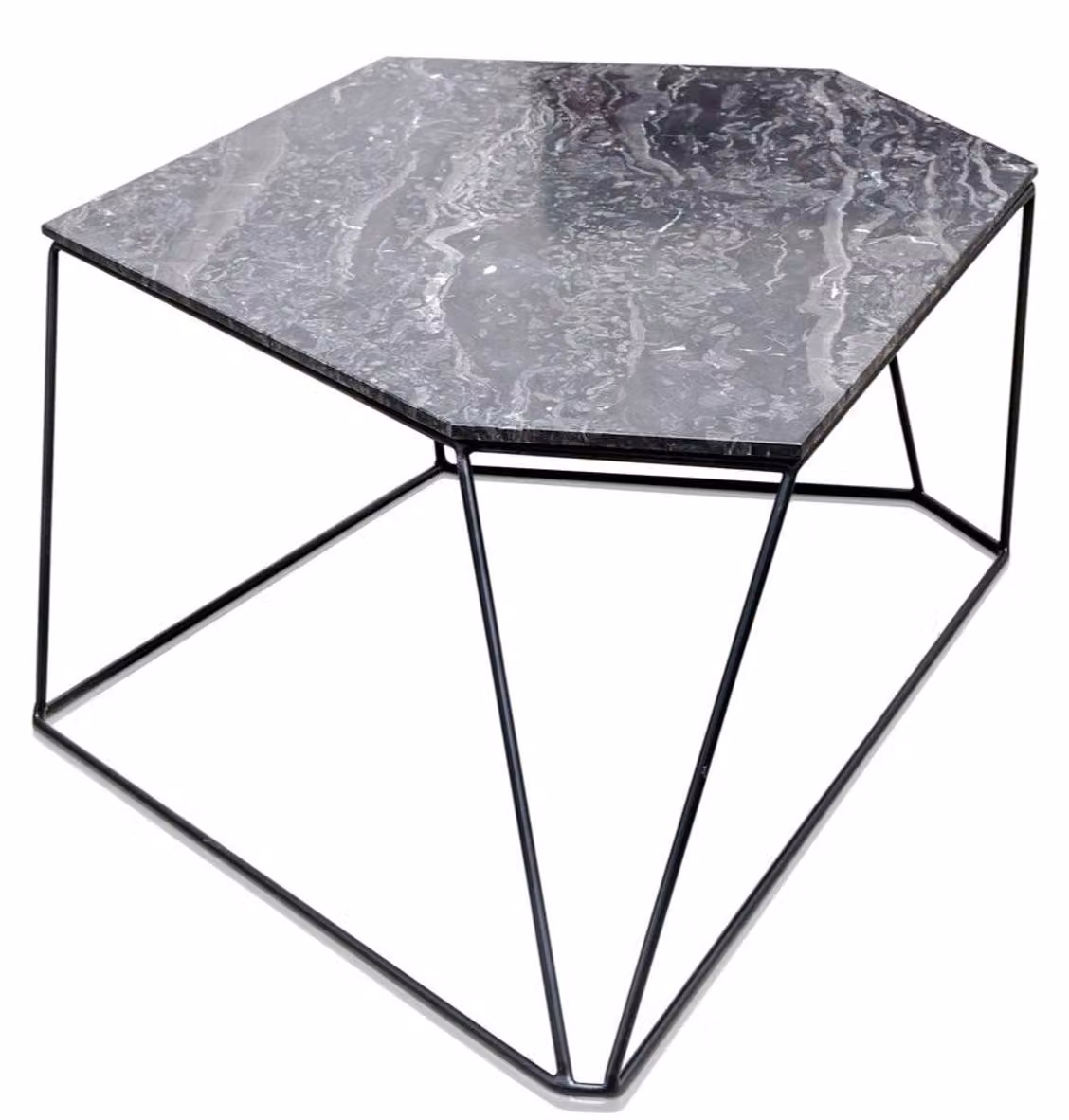 Tavolino di design Casa Padrino nero 89 x 54 x h. 30 cm - Tavolino da salotto con piano in marmo
