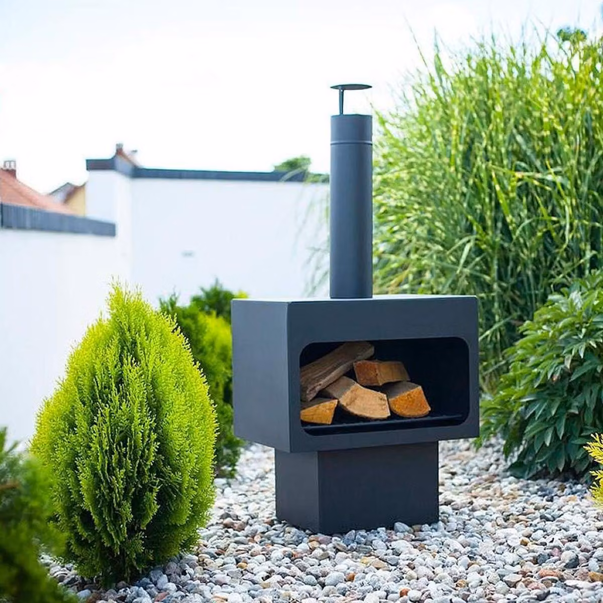 Caminetto da giardino Markone 201-2 (laccato): 56 x 40 x 115 cm