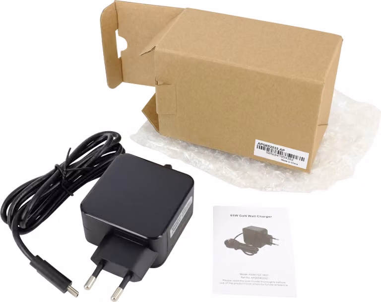 Alimentatore PowerSmart 65 W Caricabatteria rapido USB Type-C GaN per Dell Latitude Chromebook