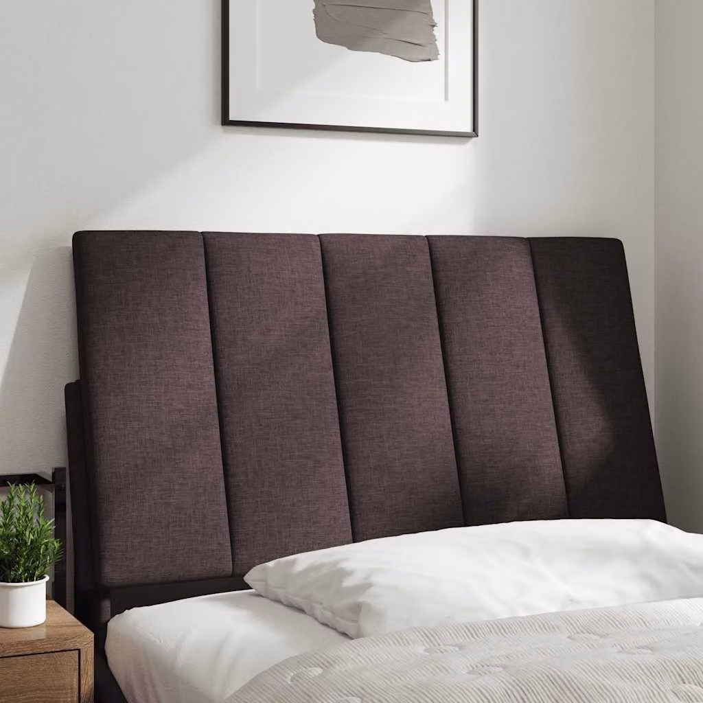 vidaXL Cuscino Testiera Hanko Marrone Scuro 90 cm in Tessuto