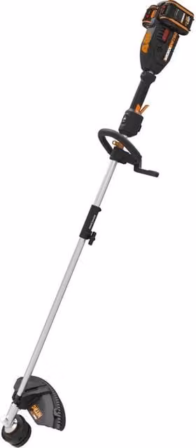 Decespugliatore a batteria brushless Worx Nitro WG186E 20V con batteria ricaricabile, impugnatura a P, lama in acciaio e corpo in alluminio, colore nero