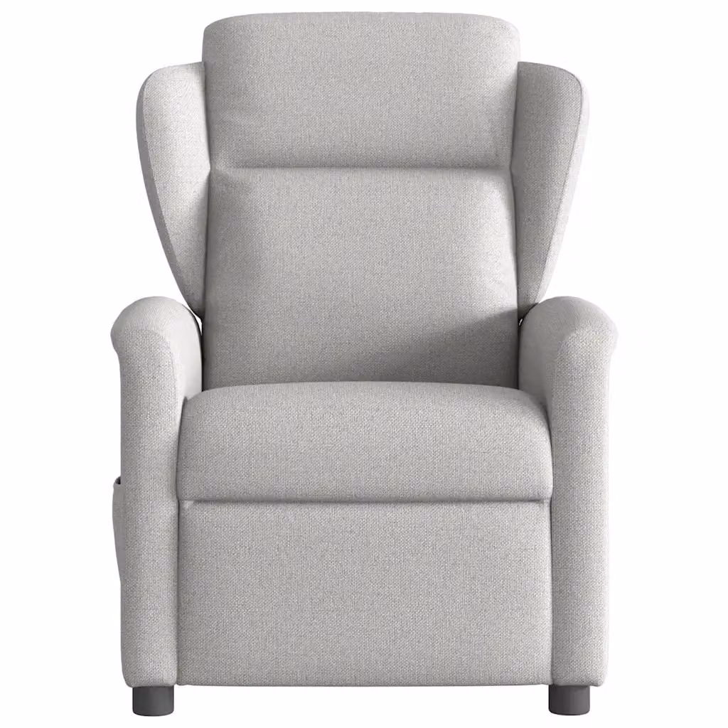 Poltrona Reclinabile Relax vidaXL in Tessuto Grigio con Braccioli e Reclinazione Manuale – 2