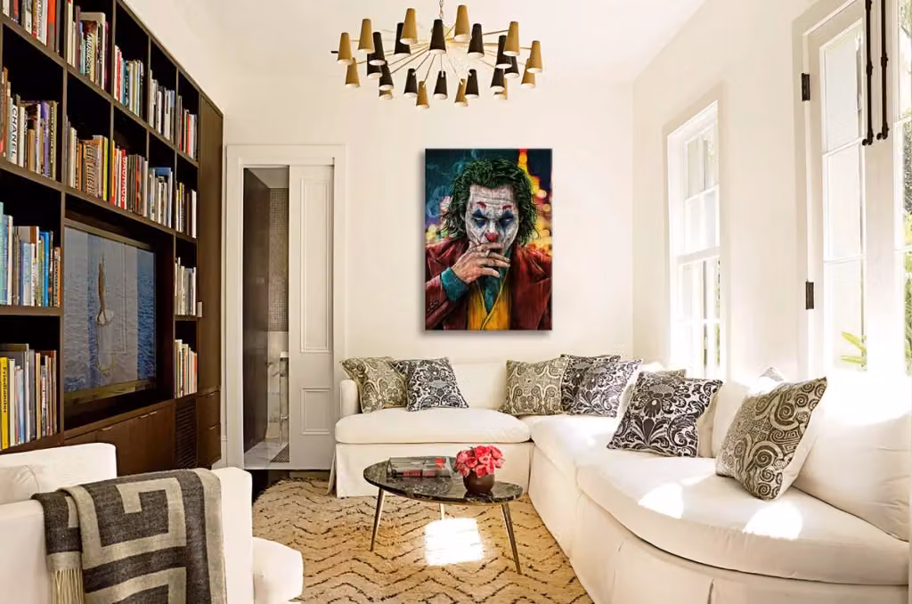 Quadro Canvas Contemporaneo Joker Signorbit, Design Astratto Multicolore su Telaio in Legno, L: 100 cm x H: 140 cm – 2