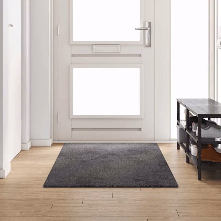 Runner in moquette vidaXL grigio, L 250 cm x P 100 cm, in polipropilene hand-tufted antiscivolo e resistente alle macchie