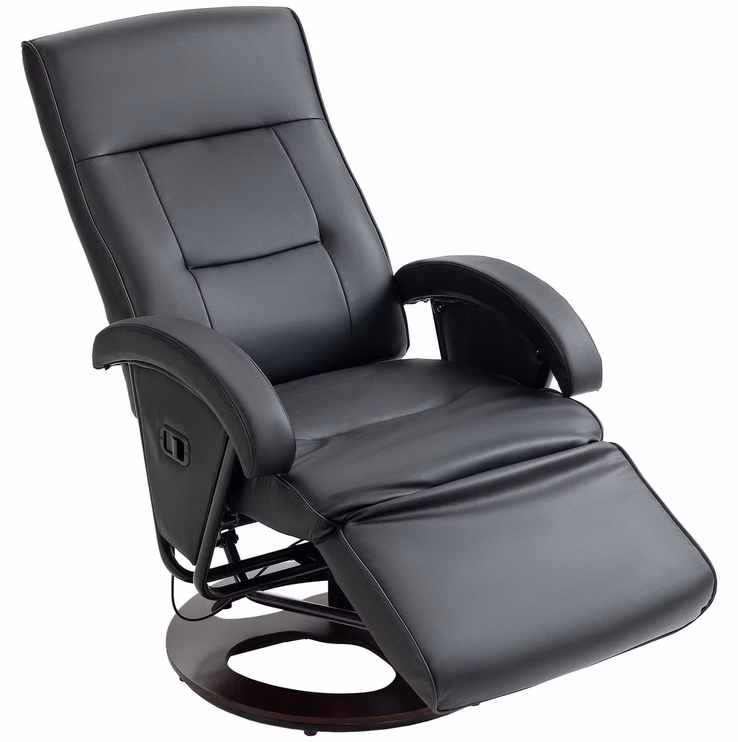 HOMCOM Poltrona relax girevole con funzione reclinabile e schienale regolabile