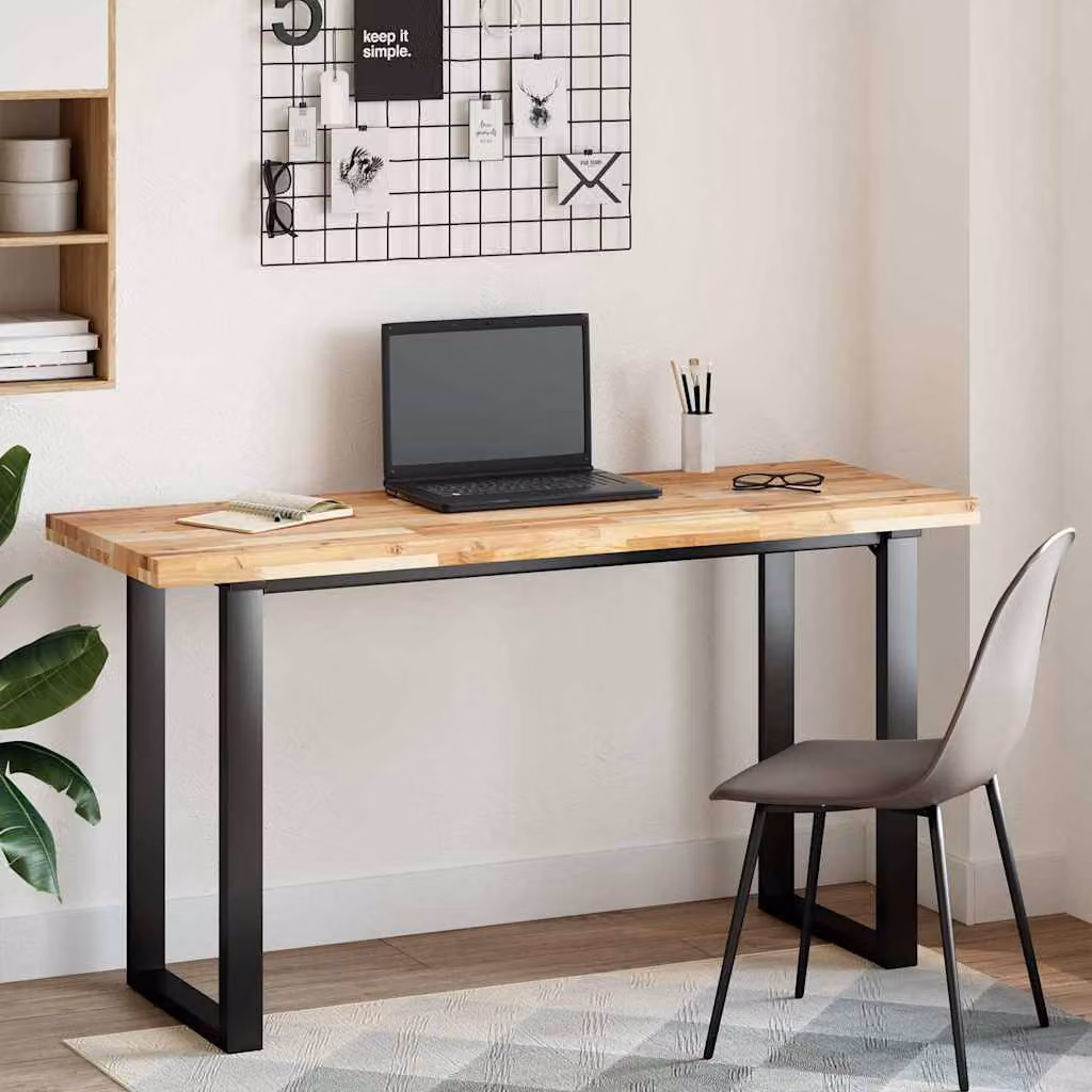 vidaXL Piano Scrivania Non Trattato 120x50x4cm Legno Massello Acacia