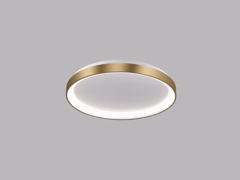 Apparecchio a soffitto BELLA SLIM CRI90, Variante: BELLA SLIM, Ø 580 mm, 48 W, 3360 lm, oro, 2CCT